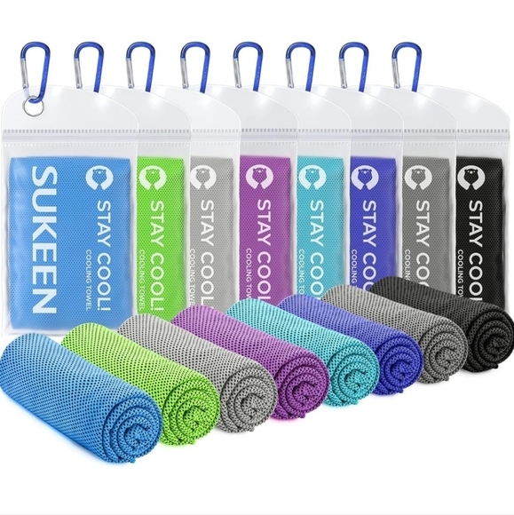 New Sukeen 8 Pack Cooling Towels 40"x12" - Picture 1 of 9